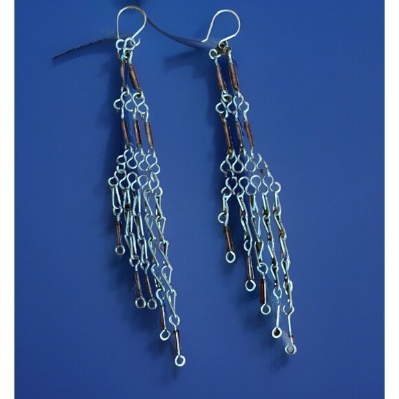 Dangle Earrings Lot 4 Chandelier Drop Artisan Vintage Festival Boho Fairy Hippie - Picture 4 of 9